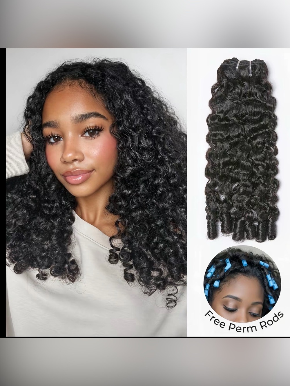 3 Bundles of Wequeen Burmese Curly Human Hair (22, 24, 26)